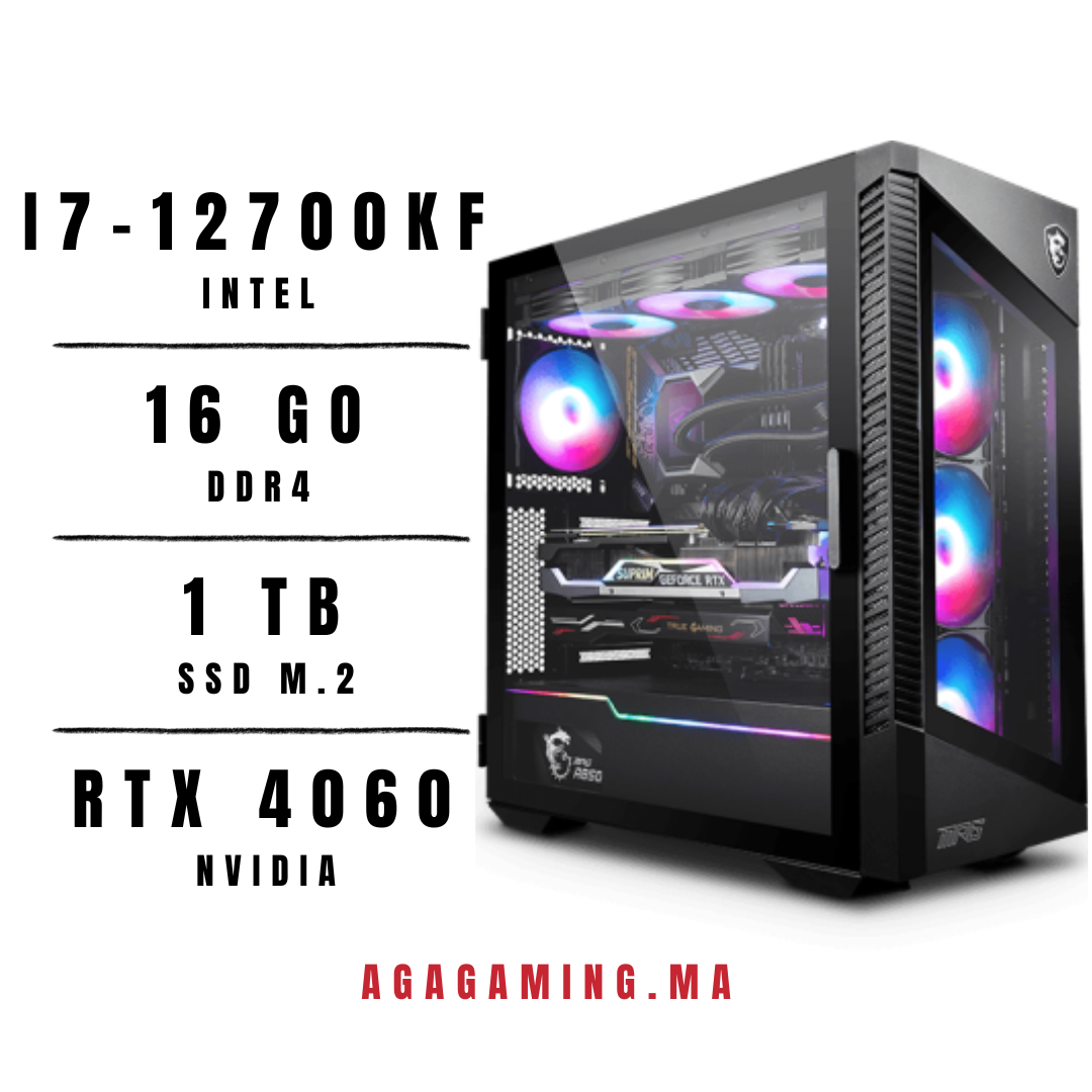 Pc Gamer i7-12700KF/16GB ddr4/1TB NVMe/ MSI RTX 4060 8GB Pc Gamer i7-12700KF/16GB ddr4/1TB NVMe/ MSI RTX 4060 8GB
